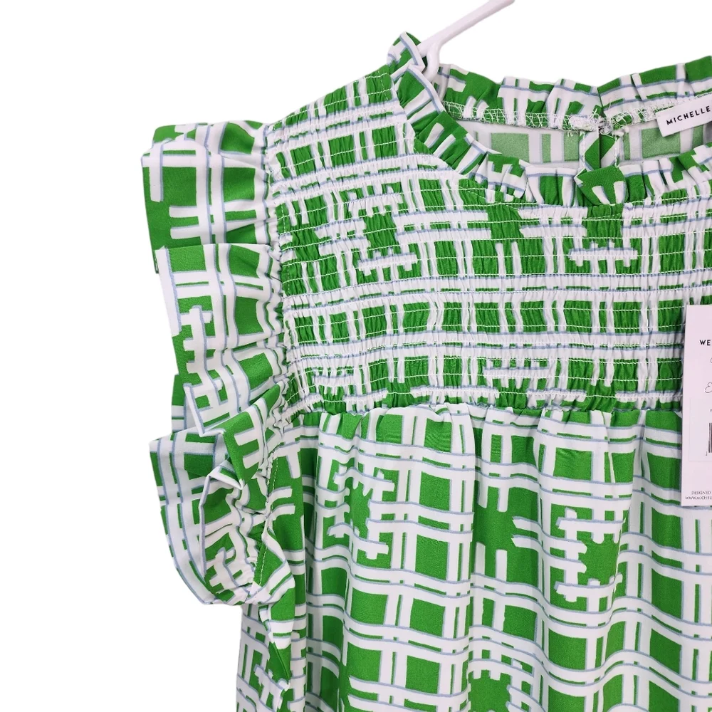Michelle Mcdowell Women's In The Garden Pine Jade Top - Picture 3 of 8